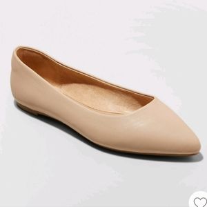 NWT Corinna Pointed Toe Ballet Flats - A New Day Tan (7)